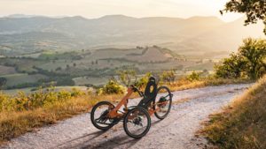 Beautiful scenery of the handbike