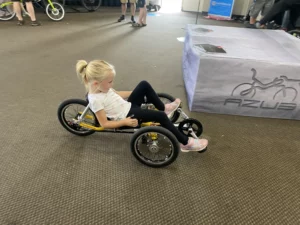 The Half-pint trike for kids is new from Trident and was creating a big buzz at Cycle-Con. Many kids couldn't keep their hands off it and rode it as much as they could.
