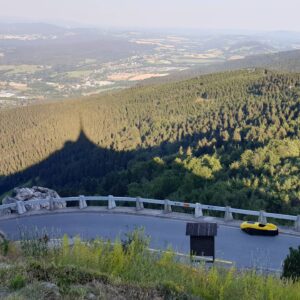 Touring under the Jested mountain in Czechia