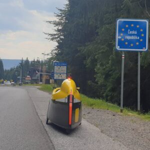 Entering Czechia with a velomobile