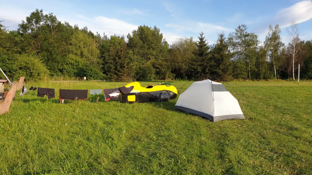 camping with the velomobile