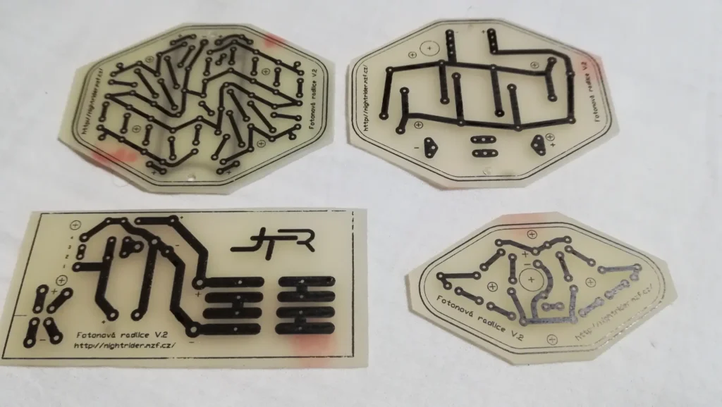 Electric circuits printed and ready for parts